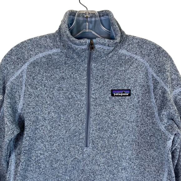 Patagonia Womens Sz S Better Sweater 1/4 Zip Fleece Embroidered Logo On Sleeve - Picture 3 of 16